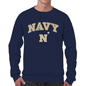 Campus ColorsCampus Colors Adult Arch & Logo Soft Style Gameday Crewneck Sweatshirt (Navy Midshipmen – Blue, Small)