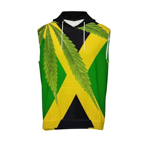 Barbados Flag Men's Tank Top Sleeveless Hoodie Shirt Summer Round Neck T-Shirt Daily Activities