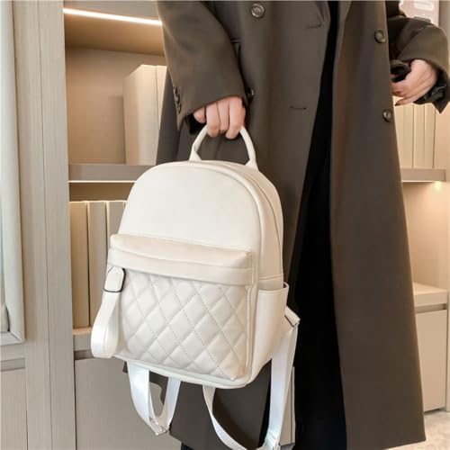 Sac à dos matelassé rose de petite taille - Bagage à main léger et chic - 5