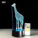 Produktbild Giraffe & Deer Toys 3D LED Nachtlicht USB Tischlampe Kindergeburtstag Geschenk Nachtdekoration am Bett