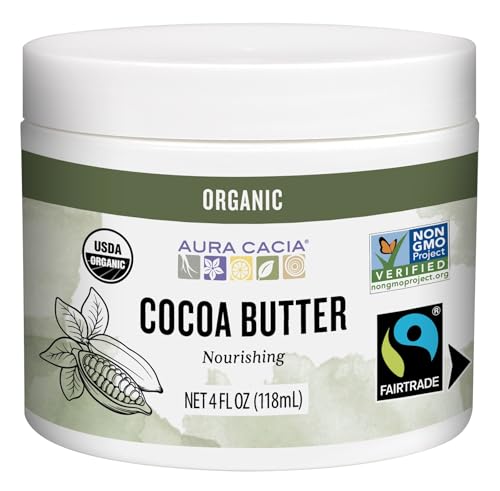 Aura Cacia Natural Cocoa Butter, 4 Ounce (113 g)