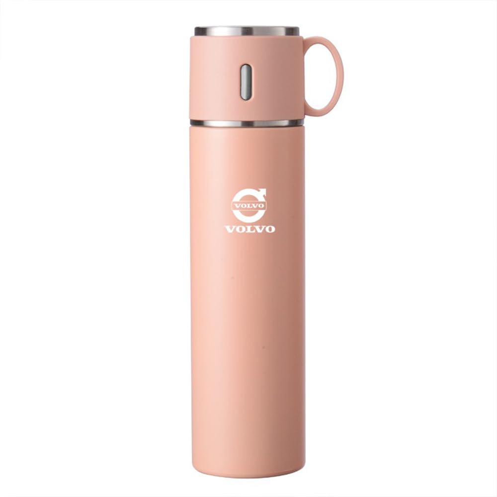 ZUMAHA Tazza Termica Da Viaggio In Acciaio Inox Per Auto - Con Display Temperatura E Logo Volvo - 500 Ml - 4