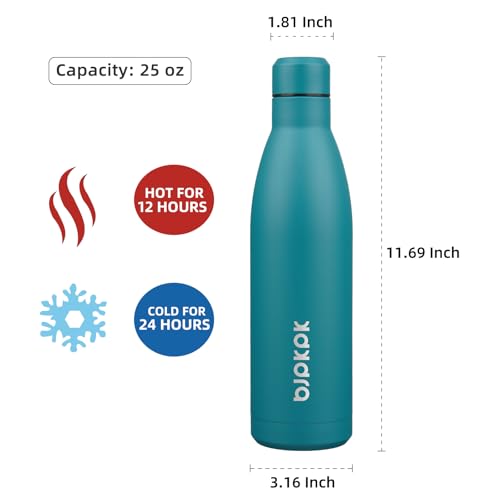 Image of BJPKPK 25 oz Insulated Stainless Steel Water Bottle, Metal Sports Flask
