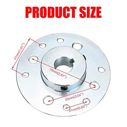 Image of GREHUA Go Kart Sprocket Hub 3 /4 inch Bore 3 /16 inch Keyway with Hardware Kit Compatible with Drift Trike Carter Mini Bike Dune Buggy Quad ATVs Rear Axle Rod Brake Drum Mounting Steel Heavy Duty Parts