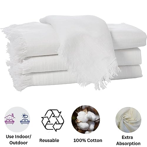 Penguin Home® Set of 4 Cotton Napkin, White, 40 x 40 cm (Set of 4) - Image 2