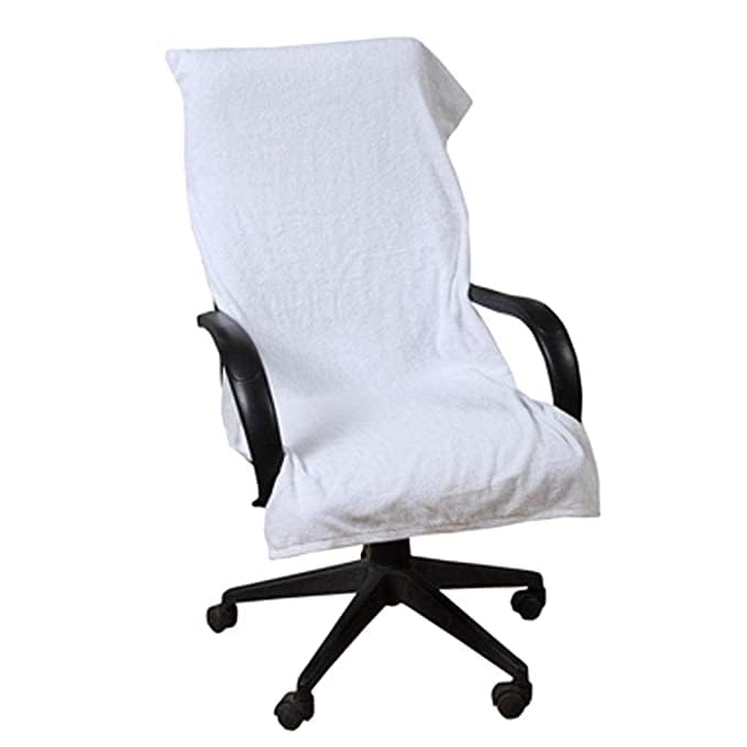 Premium Cotton Office Office Chair Towel with Tie Knot Towel Cover, Universal Fit, Soft & Absorbent, Machine Washable (White Chair)-image-18
