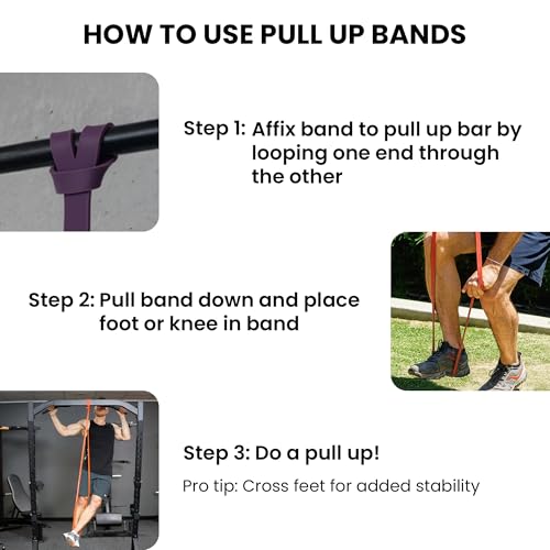 Image of Functional Fitness Pull Up Bands Resistance Bands | Exercise Bands for Working Out | Long Stretch Bands for Exercise, Training Bands, Resistance Bands for Stretching