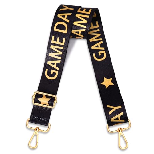 Image of Game Day Purse Strap Replacement Crossbody Wide Shoulder Strap Star Football Strap for Stadium Approved Clear Bag