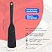 2 Pack Silicone Thin Omelet Turner, Heat Resistant Crepe Spatula for Nonstick Cookware, Pancake Spatula for Egg Cake Pizza Steak Omelet Crepes (Black)