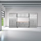 Seville Classics UltraHD® 8-Piece Storage Cabinet with Rolling Workbench