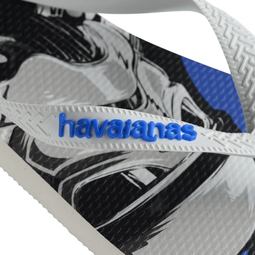 Havaianas Top Star Wars Flip Flop - Darth Vader Star Wars Shoes - White/Star Blue/White, 9C little kid4