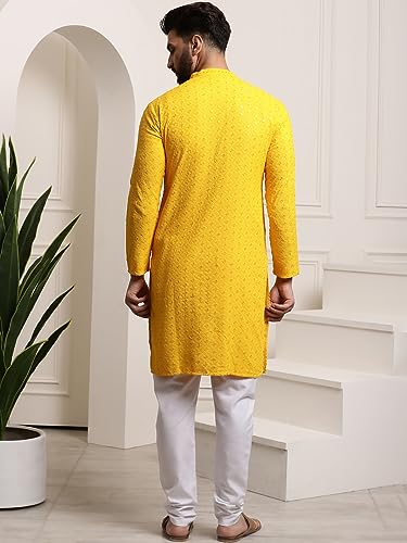 Image of SOJANYA Timeless Traditions (Since 1958) Men's Pure Cotton Sequin Embroidered Kurta Pyjama Set