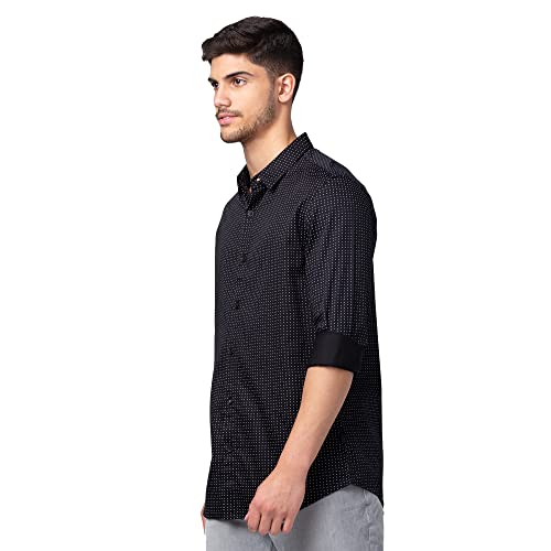 Image of Spykar Men's Slim Fit N /A Full Sleeve Printed Casual Shirts