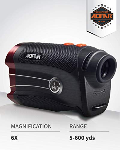 AOFAR GX-2S Slope Golf Rangefinder Flag-Lock with Vibration, 600 Yards Range Finder, 6X 25mm Waterproof, Carrying Case, Free Battery, Gift Packaging - Thumbnail 3
