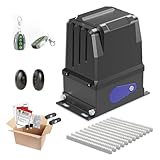 TOPENS RK2500T Automatic Sliding Gate Opener Rack Drive Electric Gate Motor for Heavy Driveway Slide Gates Up to 5700 Pounds Security Gate Operator AC Powered with Gear Rack and Remote Control