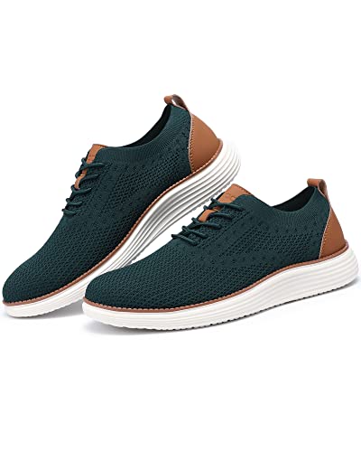 Image of VILOCY Men's Casual Dress Sneakers Lace-Up Oxfords Business Mesh Breathable Walking Shoes Tennis Comfortable