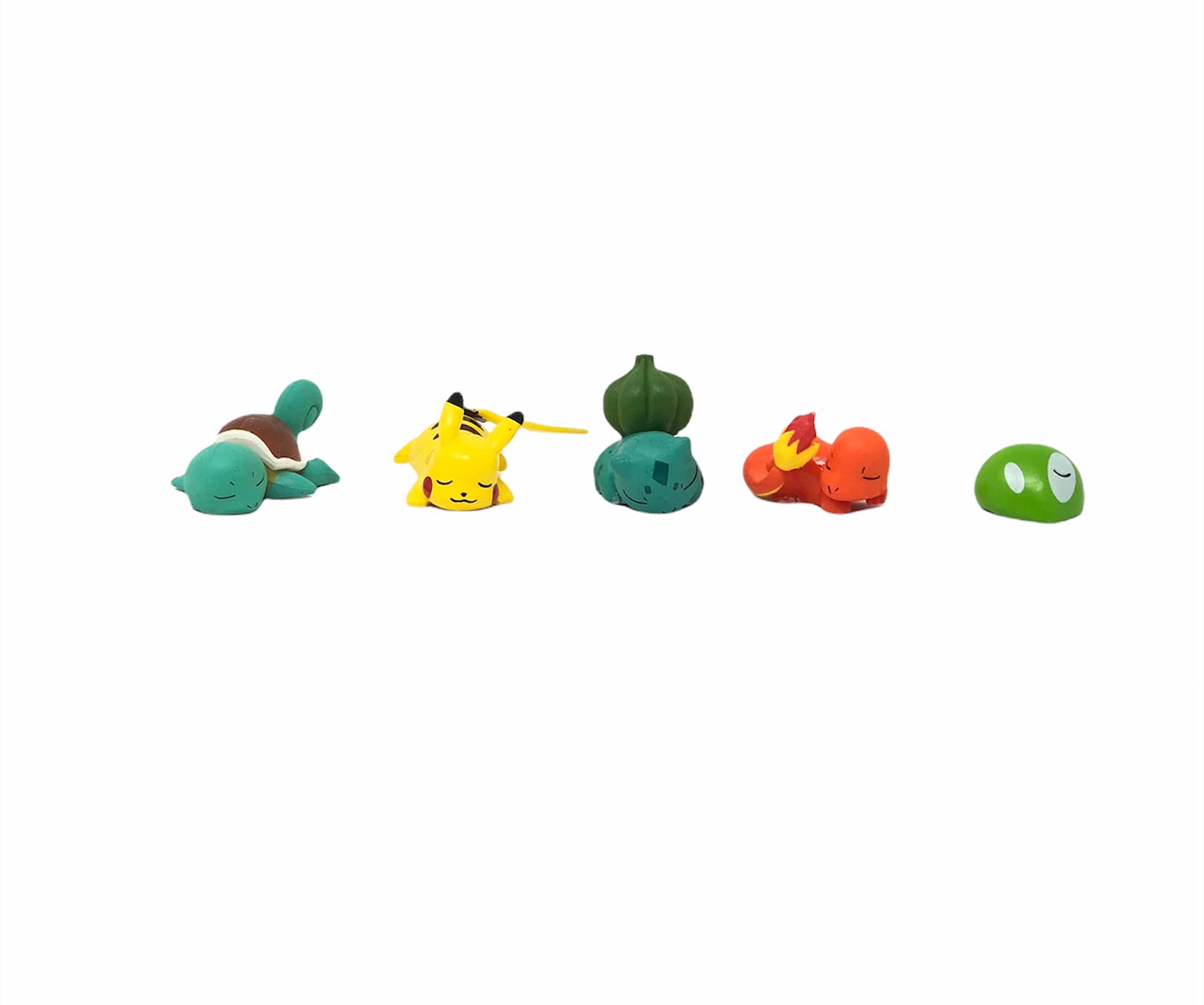 Dom-Dom Pokémon Action Figures Set and Cake Toppers - 5 Pcs Mini Pokémon Figures Set ( Pikachu, Bulbasaur, Squirtle, Charmander )