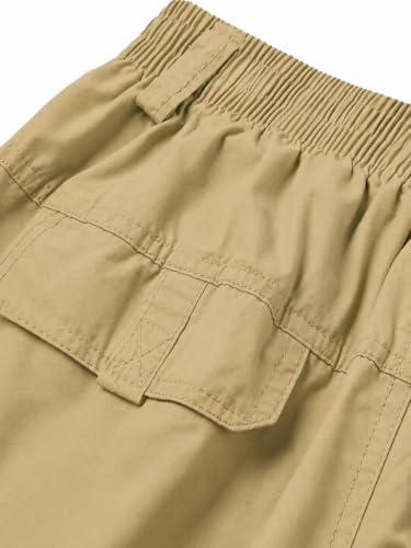 Image of Men's Pure Cotton Cargo Pants | Regular Fit Multi-Pocket Casual Trousers for Men | Solid Black Utility Cargo Bottom Wear | Comfortable Everyday Wear Pant