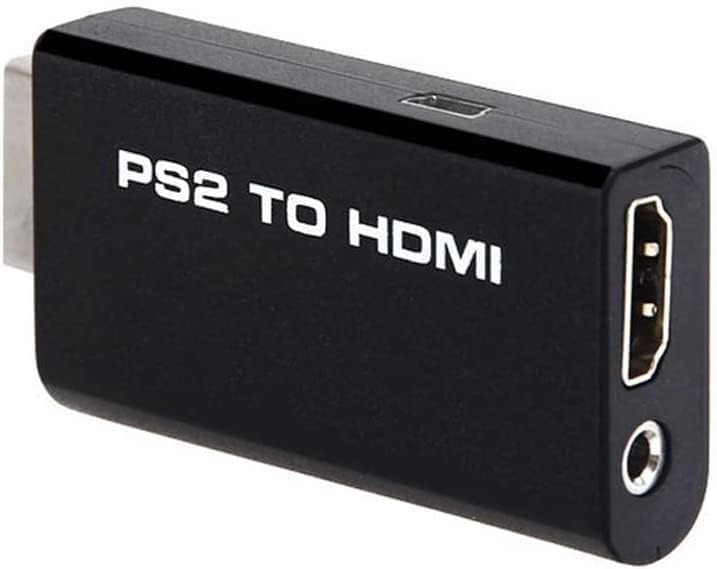 PS2 to HDMI Video Converter Adapter PS2 Input HDMI Audio Output for HDTV 3.5mm Supports All PS2 Display Modes