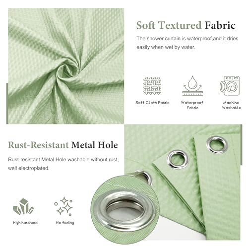 Doublure de rideau de douche tissu lavable machine imperméable 182x198 - 7