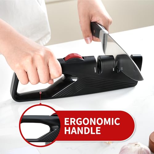 5 Precision Adjust Knife Sharpener- 3-Stage Premium Kitchen Knife Sharpener to Repair, Restore & Polish Blades by Fooyoubei - Used condition - Image 5