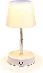 Abajur Quarto de Mesa Sem Fio LED Recerragável Minimalista Ajuste de Altura - Ideal para Mesa de Cabeceira/Mesa de Estudos/Escritório Touch 3 Níveis de Luz Base Antiderrapante