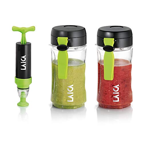 LAICA Take Away Containers for Drinks and Vacuums, Transparent/Black, 0.8