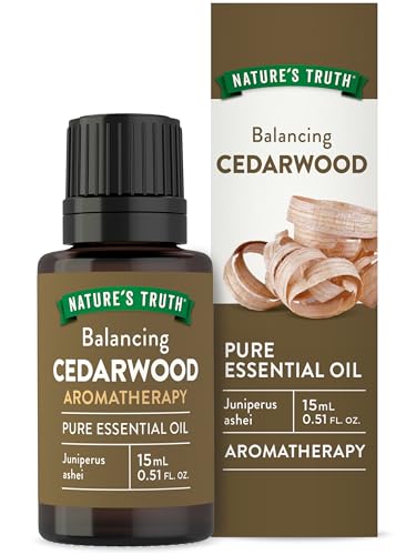 Nature's Truth Cedarwood Essential Oil | 15 mL | for Diffuser, Aromatherapy, and Massage | Pure Plant Based, Non-GMO & Gluten Free