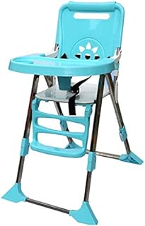 TONGSH Multi Highchair for Babies and Toddlers - Removable Tray, and Adjustable Legs (Color : Blue)