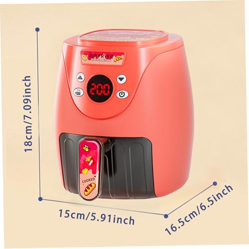Toy Air Fryer with 15PCS Accessories Cookies Maker Toy with Music & Lights Color Changing Foods Kitchen Toy for Aged 3+ Kids Kitchen Set Style 2 - Image 5