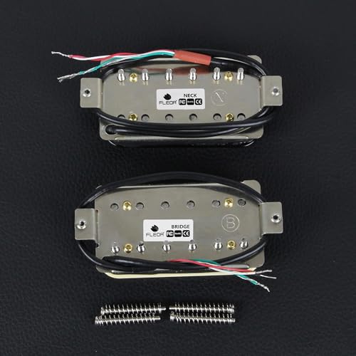 image for FLEOR Alnico 5 Guitar Pickup Double Coil Humbucker Pickups Neck and Br