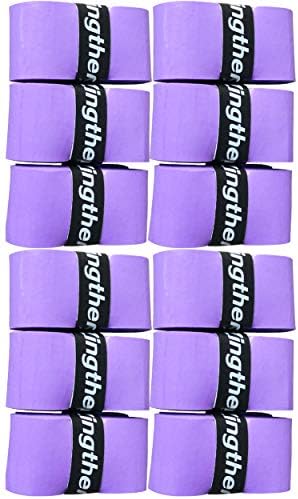 Zingther Professional Premium Super Tacky Tennis Grip Tape/Overgrip for Pickleball Paddle/Badminton Racquet/Racquetball Raquet/Squash Racket - Top Grade Comfortable Tack Feel (24-Pack, Purple)