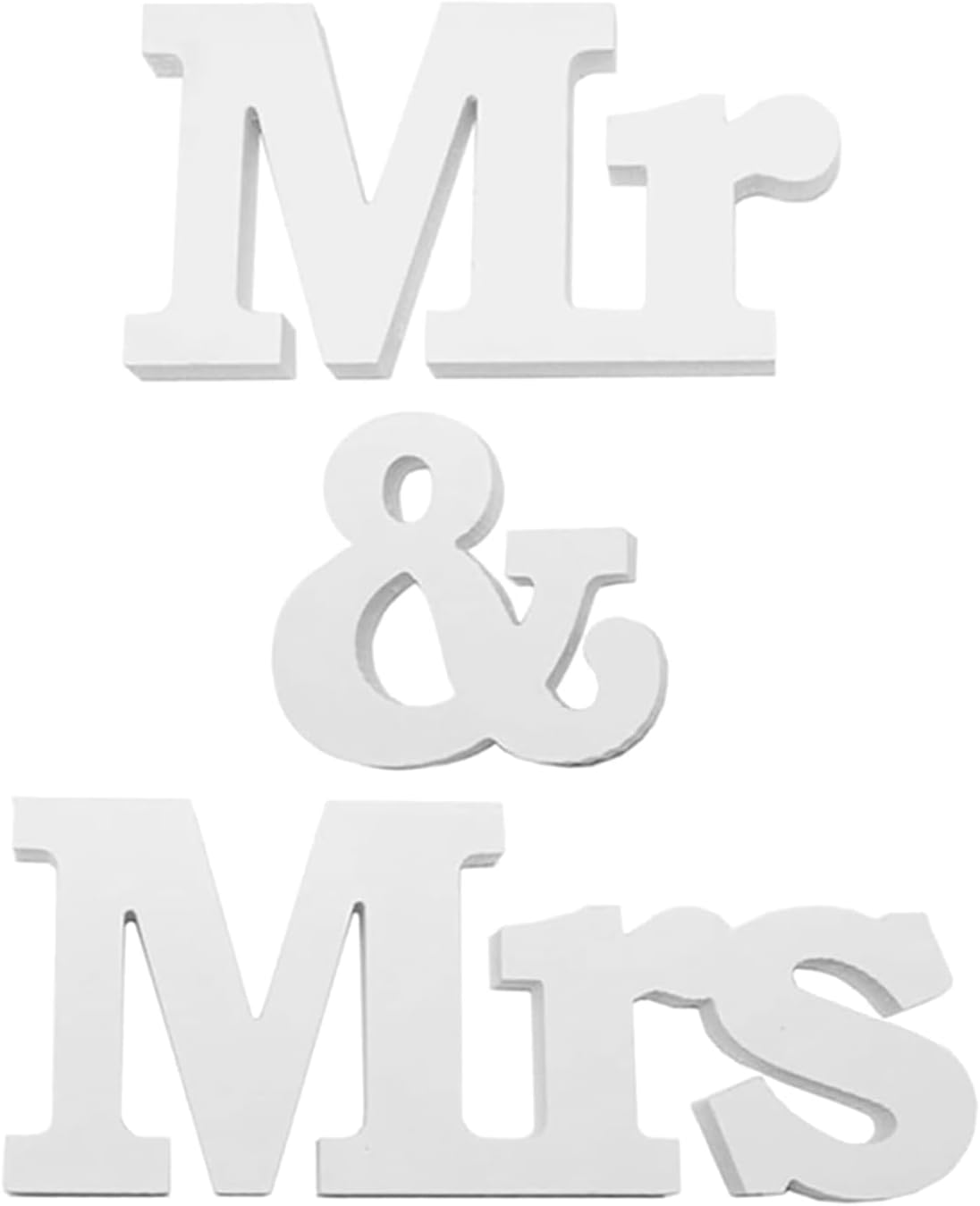 Mr & Mrs Letters for Wedding Table Decoration, Mr & Mrs Sign Stand Wooden Letter Wedding Top Reception Sweet Home Decor Anniversary Party Decor Mr and Mrs Present