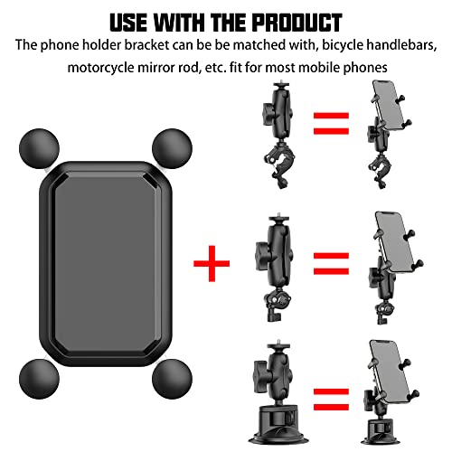 Adracwaro-MotorcycleBikeCar-Mount-Accessory-Kits-Bundle-for-GoPro-DJI-OSMO-Action-Insta360-SJCAM-and-Mobile-Phones-Including-Super-Clamp-Handlebar-Mount-Car-Suction-Cup-Mount-Phone-Holder