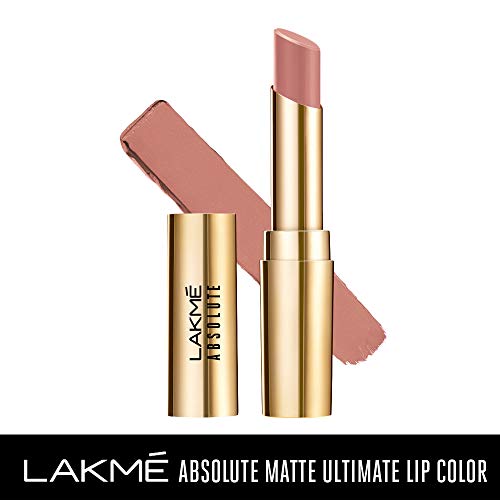 Image of Lakme Absolute Matte Ultimate Lip Color with Argan Oil, Petal Pink, 3.4 g