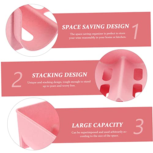 Soporte para botellas apilable de 4 piezas para refrigerador miniatura 7