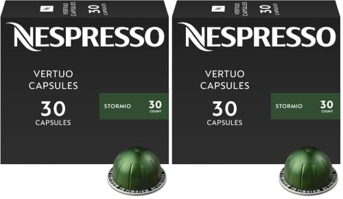 Image of Nespresso Capsules Vertuo,Stormio,Dark Roast Coffee,30-Count Coffee Pods,Brews 7.8oz.,(Pack of 2)