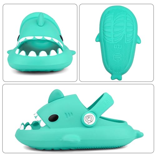 Kids Shark Cloud Slides | Boys Girls Slip On Sandals | Toddler Beach Slippers | Youth Fish Flip Flops Pool Shower Shoes2
