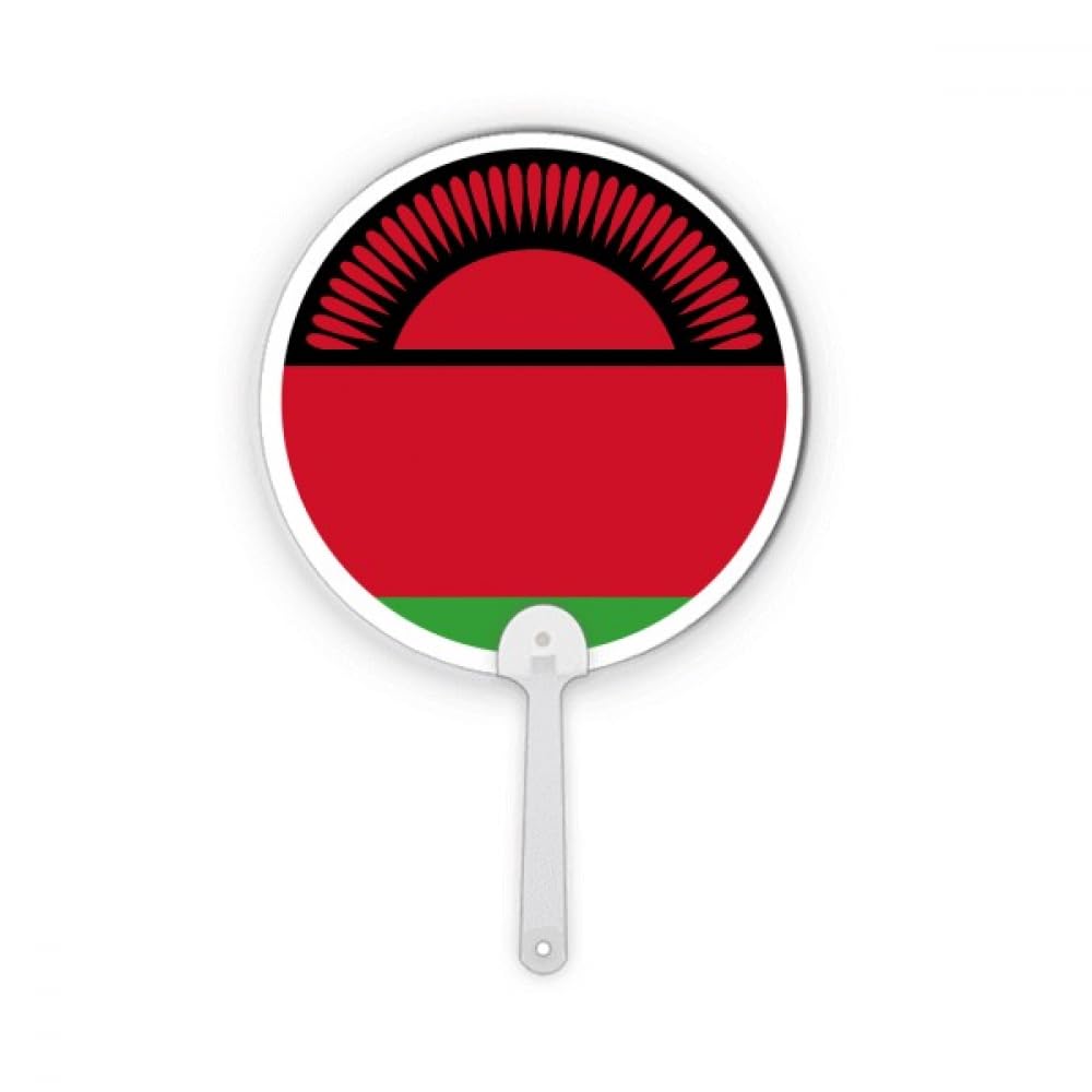 Ventilateur de poche rond Malawi avec emblème national en plastique