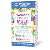 Preferred Nutrition Women’s Complete Multi, One-A-Day, 60 Veg Caps, Over 55 Essential Nutrients, Helps in Energy Metabolism, Immune function and Building Strong Bones and Teeth, Non-GMO, Proudly Canadian