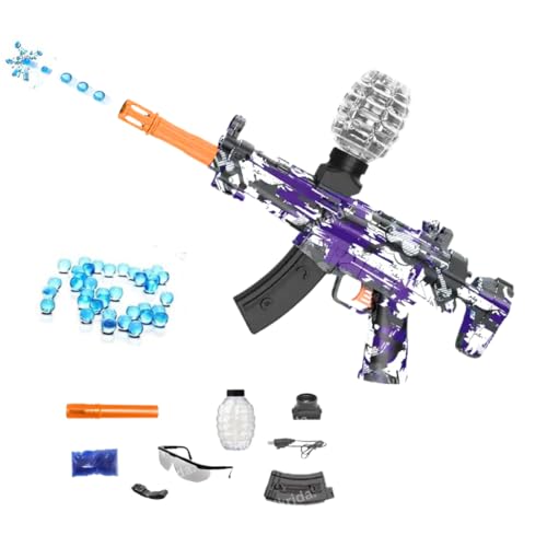 Image of VikriDA Automatic Foam Ball Blaster Gun | High-Speed Soft Ball Shooter for Adults & Teens | Outdoor Target Shooting Toy - Blue