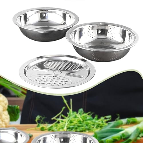 Set de 3 Tazones de Acero Inoxidable 24 cm miniatura 4