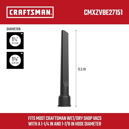CRAFTSMAN CMXZVBE27151 1-1/4, 1-7/8 in. Crevice Tool Wet Dry Vac Attachment - image 3