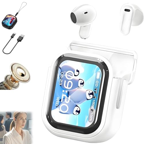 NE20 Earbuds NE20 cuffie 6.0 Ai Translation Earbud Real Time con 140 Language 48 Hours batteria LCD Touchscreen Noise Earphones per Travel Business Learning bluetooth wireless bianco