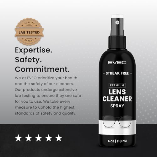 Eveo EYEGLASS CLEANER SPRAY No Streaks Technology With Microfiber Cleaning Cloth- Glasses Cleaning Kit - Glasses Cleaner Spray thumb #6