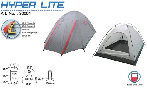 High Peak Hyper Lite ~ Backpacking Hiking Camp Camping Compact Hyperlite Tent ~