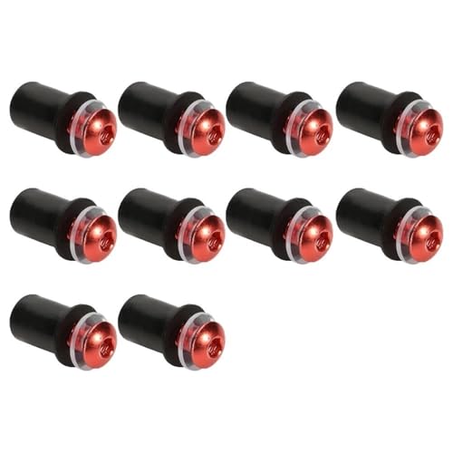 Tuercas de goma M5 antivibración para cúpula de moto kit de tornillos rojos 10 unidades