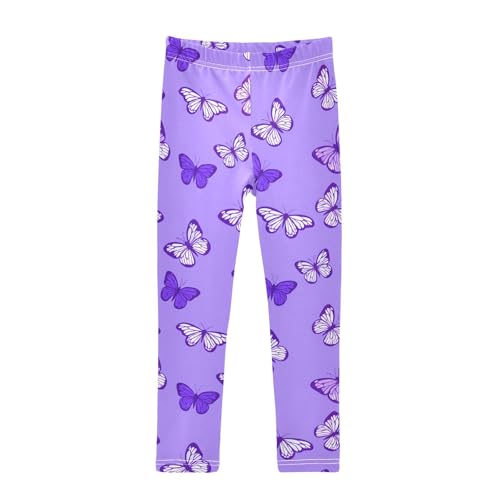 Girls' Leggings Butterfly Purple Kids Yoga Tights Pants 1 Pack 2303262