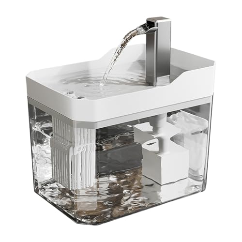 Fountain Cat Water Dish - 1.5L Intelligent Sensing Quiet Electric Dog Waterer,Automatic Water Feeder Indoor | for Home Office Apartment Bedroom Living Room Balcony