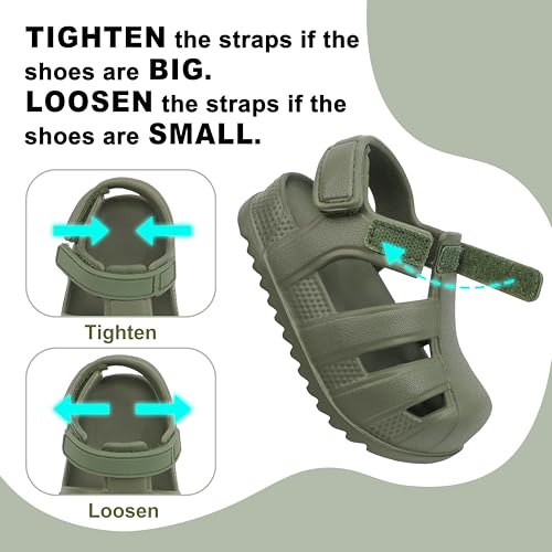 Image of ChayChax Toddler Classic Fisherman Sandals Boys Girls Closed Toe Water Pool Beach Sandal Naturally Splay